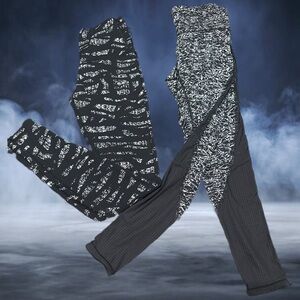 Lululemon Womens Leggings black/white. Size 4. 2pairs